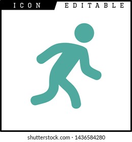human runner icon isolated sign symbol vector illustration - vector