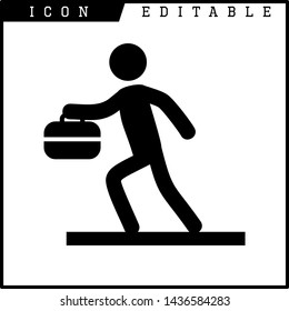human runner icon isolated sign symbol vector illustration - vector