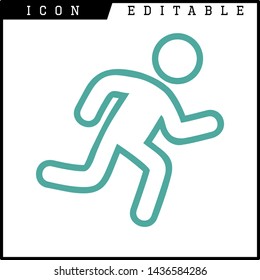 human runner icon isolated sign symbol vector illustration - vector