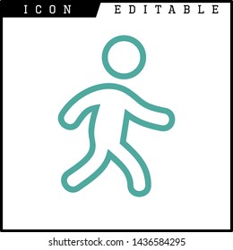 human runner icon isolated sign symbol vector illustration - vector