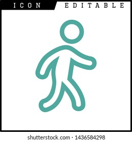 human runner icon isolated sign symbol vector illustration - vector