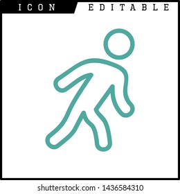 human runner icon isolated sign symbol vector illustration - vector