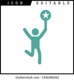 human runner icon isolated sign symbol vector illustration - vector
