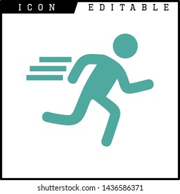 human runner icon isolated sign symbol vector illustration - vector