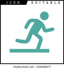 human runner icon isolated sign symbol vector illustration - vector