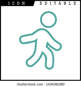 human runner icon isolated sign symbol vector illustration - vector