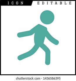 human runner icon isolated sign symbol vector illustration - vector