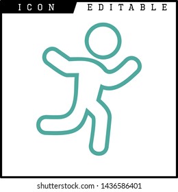 human runner icon isolated sign symbol vector illustration - vector