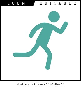 human runner icon isolated sign symbol vector illustration - vector