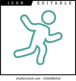human runner icon isolated sign symbol vector illustration - vector