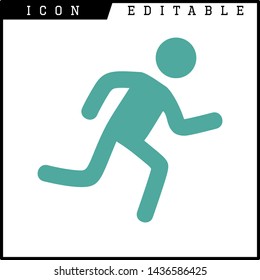 human runner icon isolated sign symbol vector illustration - vector