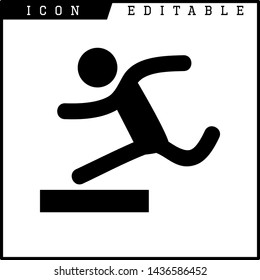 human runner icon isolated sign symbol vector illustration - vector
