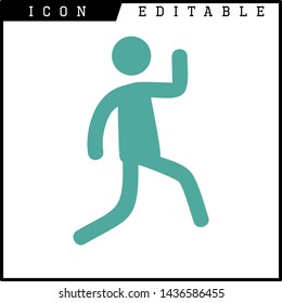 human runner icon isolated sign symbol vector illustration - vector