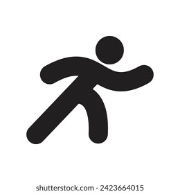 Human running vector logo template character for health Business
