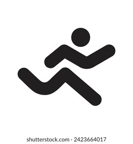 Human running vector logo template character for health Business