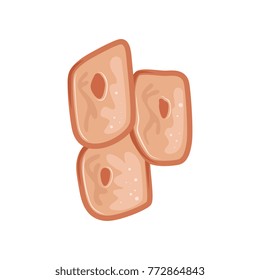 Human S Skin Cells Under Microscope. Biology Concept. Flat Vector Design Useful For Educational Book, Infographic Poster Or Medical Brochure