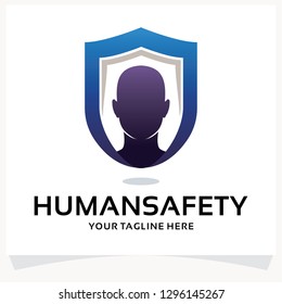 Human Safety Logo Design Template Inspiration