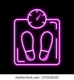 Human Scale icon. Glowing sign logo vector
