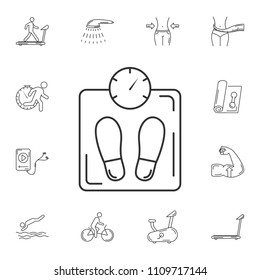 Human Scale icon. Simple element illustration. Human Scale symbol design from Gym and Health collection set. Can be used for web and mobile on white background