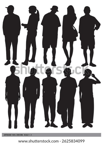 Human scales for presentation on scale 1 : 2