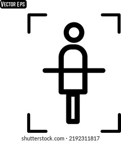 Human Scan Icon Vector on white background..eps
