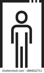 Icono de escáner humano, ilustración vectorial	
