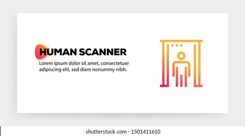 HUMAN SCANNER AND ILLUSTRATION ICON CONCEPT