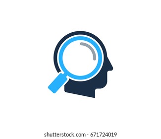 Human Search Icon Logo Design Element