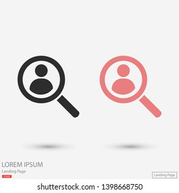 HUMAN SEARCH Icon vector. lorem ipsum Flat Design JPG