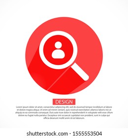 HUMAN SEARCH Icon vector. lorem ipsum Flat Design JPG