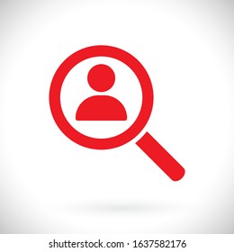 HUMAN SEARCH Icon vector. lorem ipsum Flat Design JPG