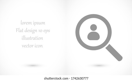 HUMAN SEARCH Icon vector. lorem ipsum Flat Design JPG