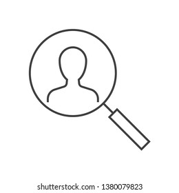 Human search outline icon