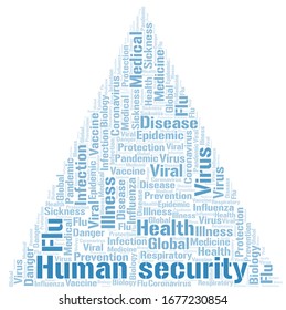 Nube de palabras de seguridad humana sobre fondo blanco.