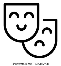 Human senses icon. Outline human senses vector icon for web design isolated on white background