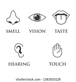 Similar Images, Stock Photos & Vectors of Symbols of five human senses ...
