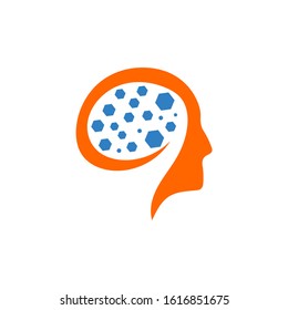 human sensoric and brain logo template