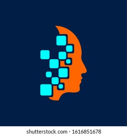 human sensoric and brain logo template