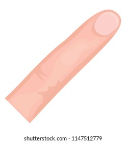 
Human sensory organ of touch is denoted here by showing single finger 
