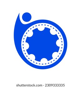 diseño de logotipo de icono de servicio humano 