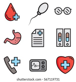 Human set flat icons style, illustration EPS10