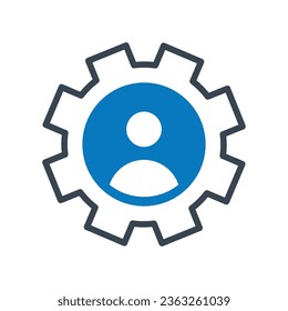 Human settings vector icon which can easily modify or edit

