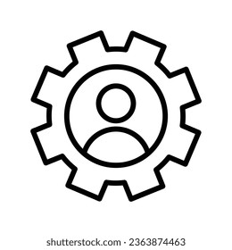 Human settings vector icon which can easily modify or edit


