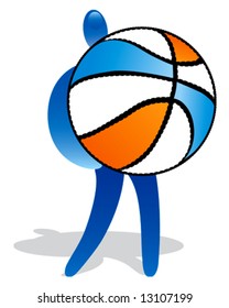 Human shape basketball player