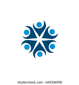 Human Shape Flower Logo Template Illustration Design. Vector EPS 10.