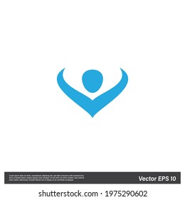 human shape happiness icon Vector illustration simple design element
