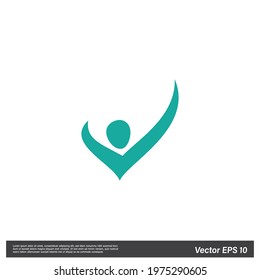 human shape happiness icon Vector illustration simple design element