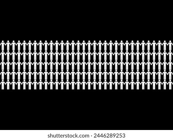 Human Shape Join Hands, can use for Decoration, Wallpaper, Cover, Wrapping, Carpet Pattern, Fashion, Fabric, Textile or Graphic Design Element. Vector Illustration
