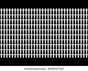 Human Shape Join Hands, can use for Decoration, Wallpaper, Cover, Wrapping, Carpet Pattern, Fashion, Fabric, Textile or Graphic Design Element. Vector Illustration