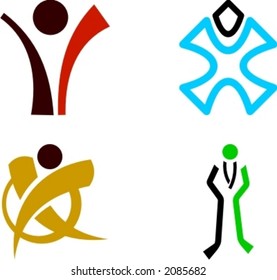 Human Shape Logo Design Elements. Check my portfolio for more of this series.